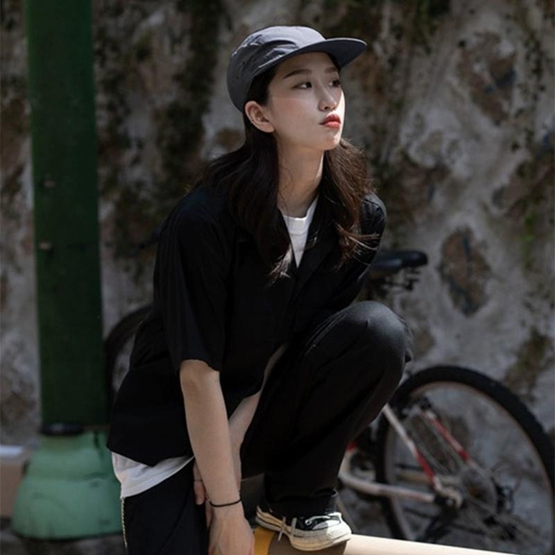 And Women Vintage Fast Drying Solid Color Short Eaves Baseball Caps Minimalist Air Permeable Sports Sun Protection Peaked Hats All-Match Trendy Ins