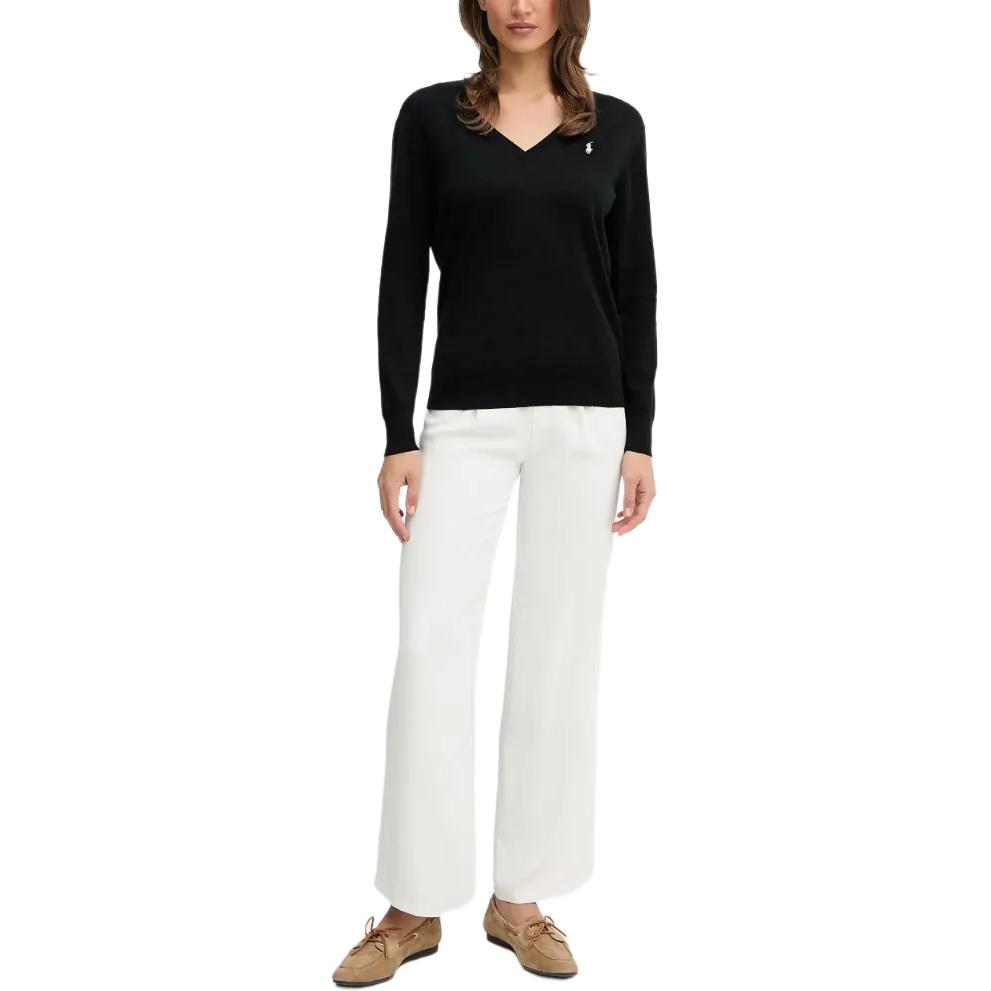 Polo Ralph Lauren FW25 V-Neck Logo Long Sleeve Knit Sweater Women sweater 211972105-004