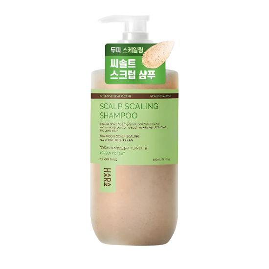 HARAZ Scrub Scalp Scaling Shampoo Green Forest Scent Deep Scalp Cleanse Korean Hair Care 500ml