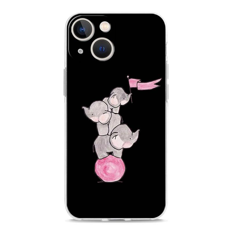 Phone Case For iPhone 15 14 13 12 Mini 11 Pro Max XS X XR 7 8 Plus Clear Shockproof Silicone TPU Cover Couple Style Cartoon