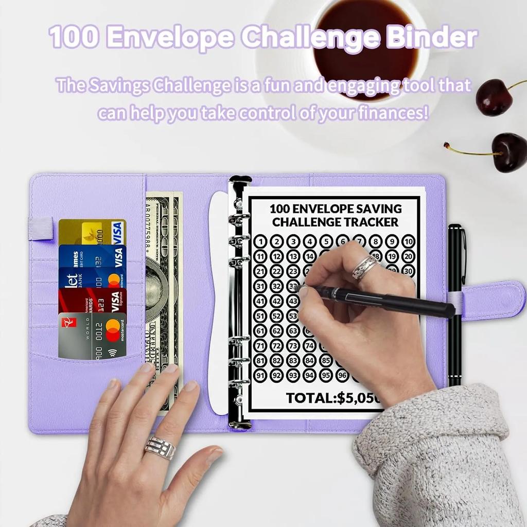 100 Envelope Challenge Binder Couple Challenge Event Save Together Challenge Notepad Savings Folder A5 Binder Budget Envelopes