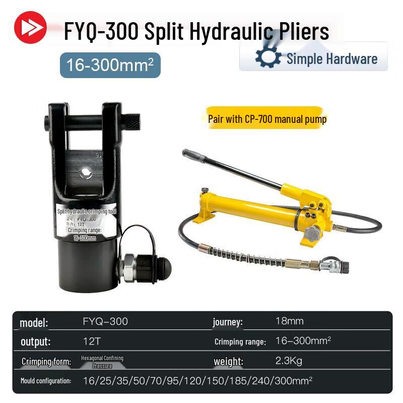 Split Hydraulic Crimping Pliers CN plug (adapter included)