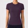 Top da Yoga Cai Jue da Donna, Vestibilità Slim, Manica Corta