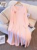 Plus Size Knit Cardigan & Dress Set for Women (130-300 Jin) - Elegant, Waist-Cinched, Slimming Two-Piece Outfit.