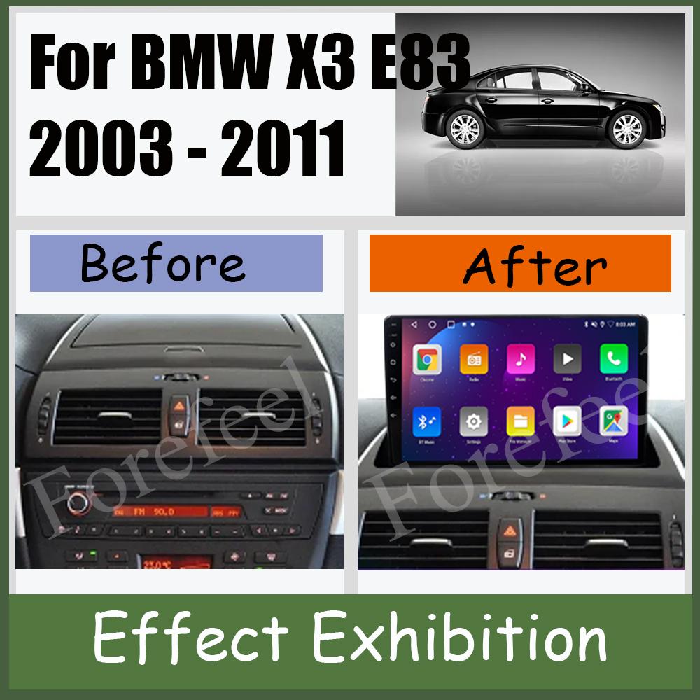 WIFI Android 13 For BMW X3 E83 2003 - 2011 Car Radio Video Player CarPlay Android Auto GPS Bluetooth Navigation No 2din DVD QLED