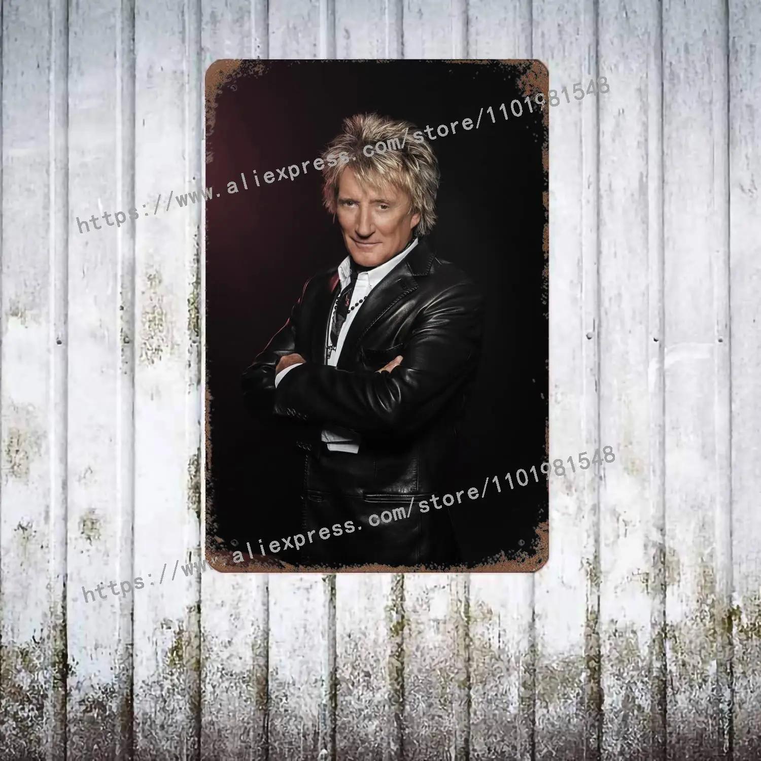 

Rod Stewart Singers 1 metal Decor Poster Vintage Tin Sign Metal Sign Decorative Plaque for Pub Bar Man Cave Club Wall Decoration 20x30cm（7.8x11.8inch）