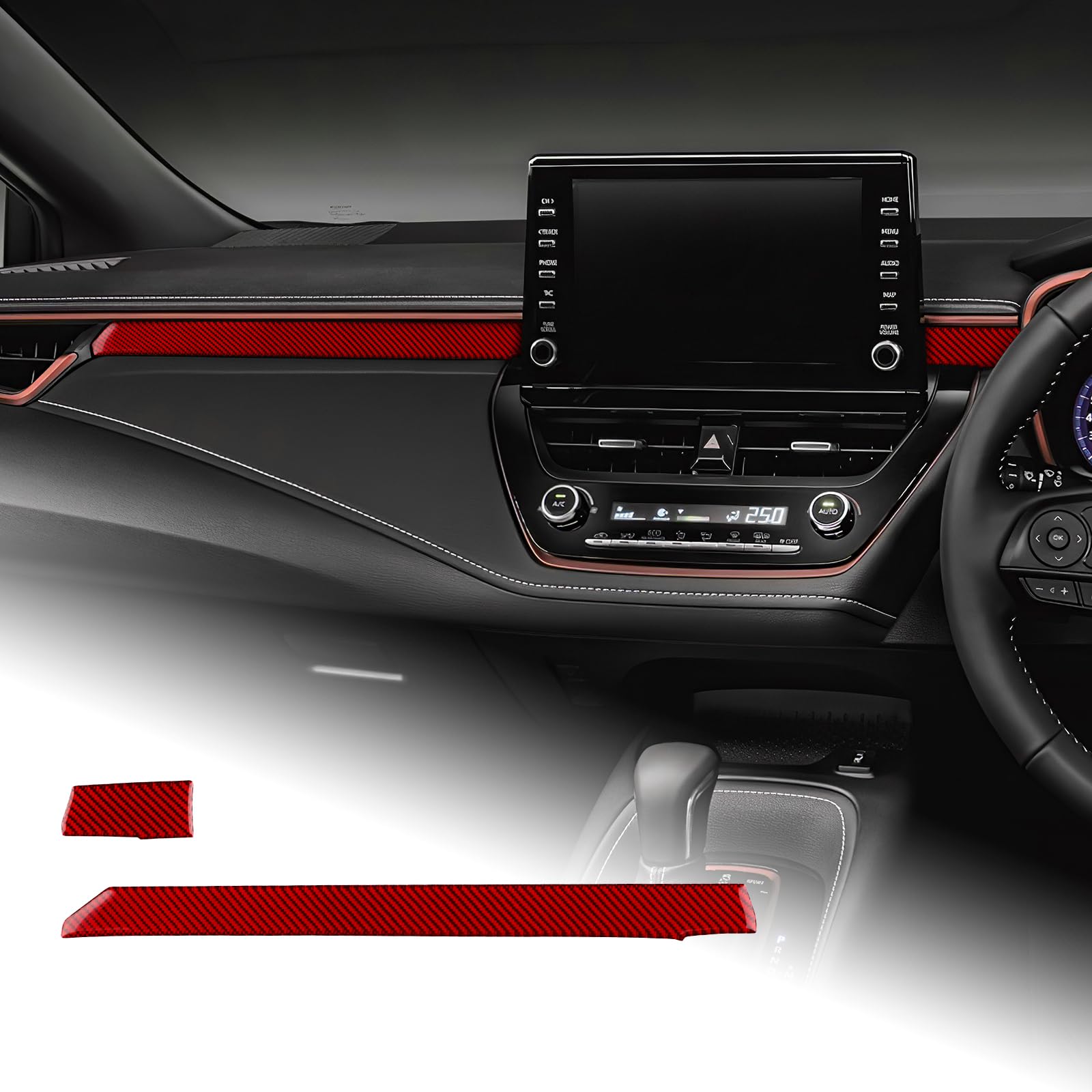 

AIRSPEED Toyota Corolla 12-го поколения Toyota Corolla Эксклюзивные аксессуары из углеродного волокна Детали интерьера Автомобильная отделка Декоративная накладка пассажирского сиденья