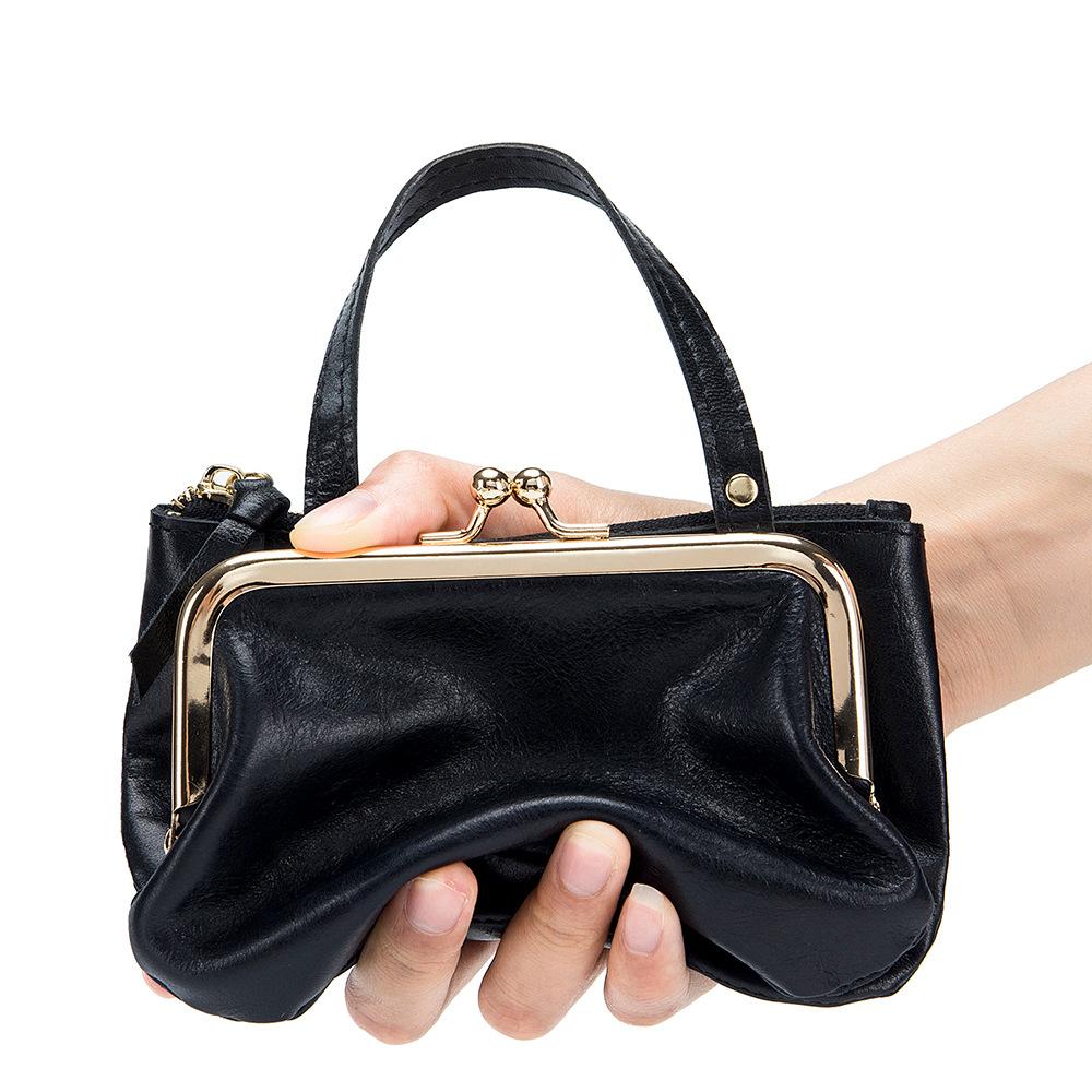 New Retro Creative Storage Gold Bag Japanese Handmade Change Bag Mini Double-layer Clip Bag Coin Bag