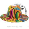 New Five-color Clown Colored Graffiti Stage Hat Performance Hat Big Brim Woolen Hat Jazz Top Hat Hat