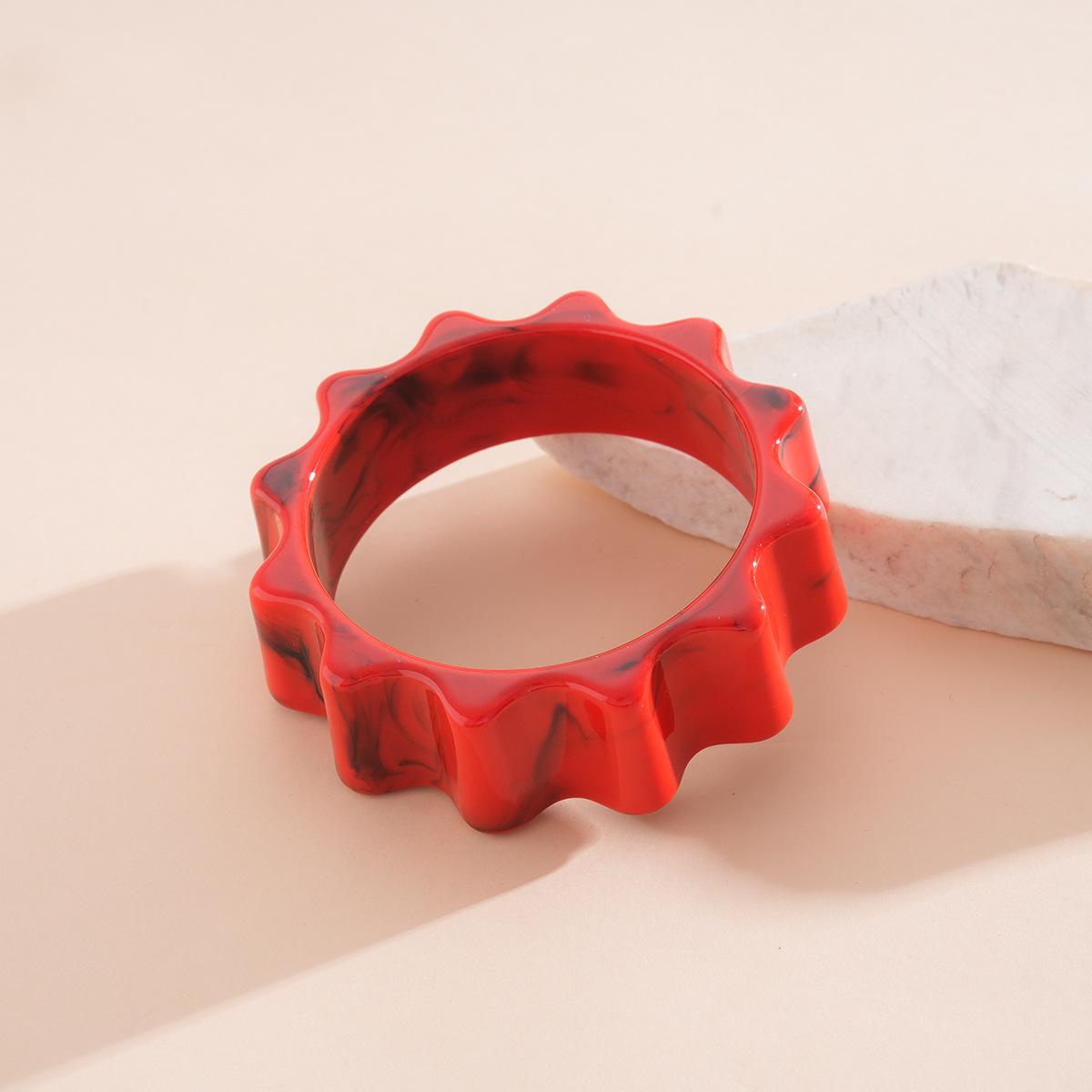 Acrylic smudge gear flower bracelet niche personalized wind bracelet light luxury jewelry