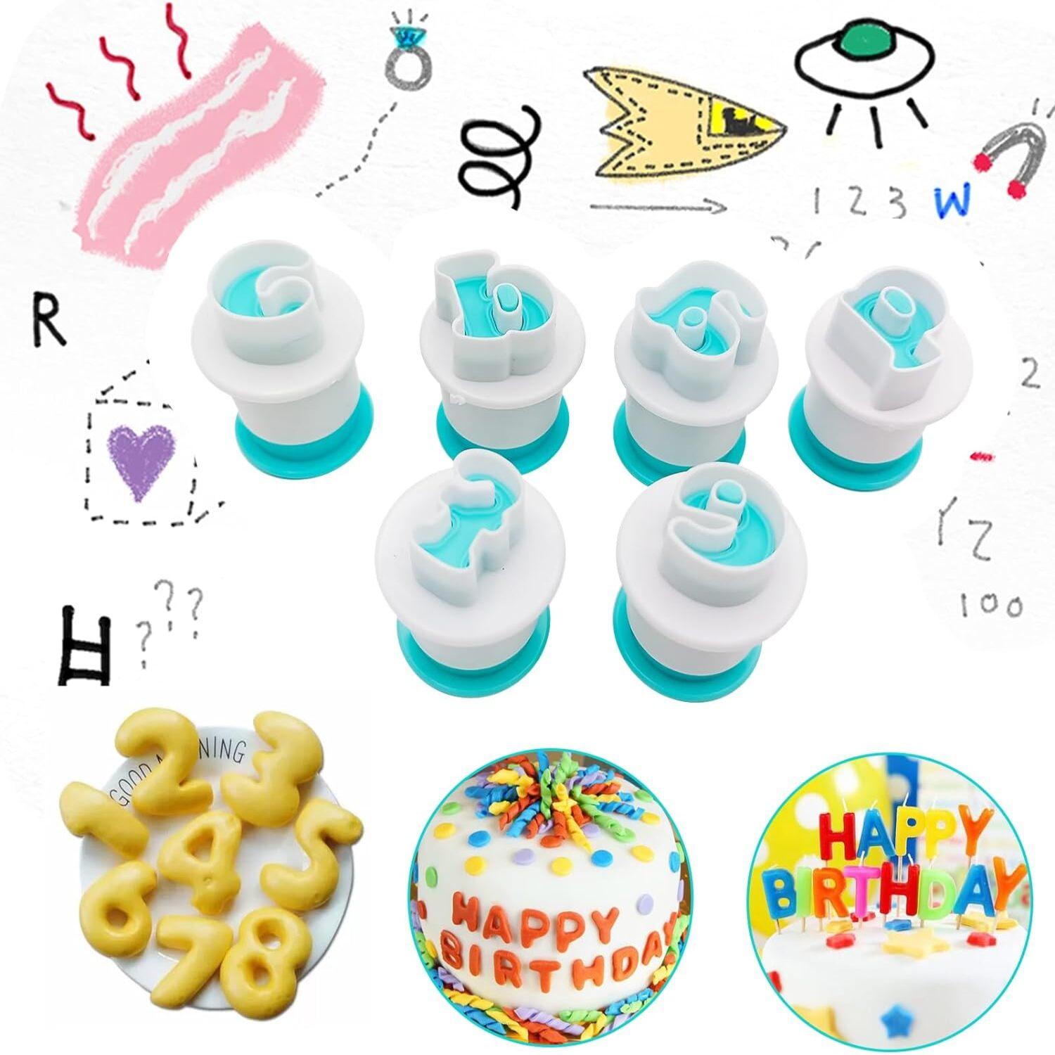 

Форма для торта из мастики с алфавитом или цифрами, Штамп для печенья, Резак-эмбоссер, Форма для печенья DIY в виде цифр в верхнем регистре number синий