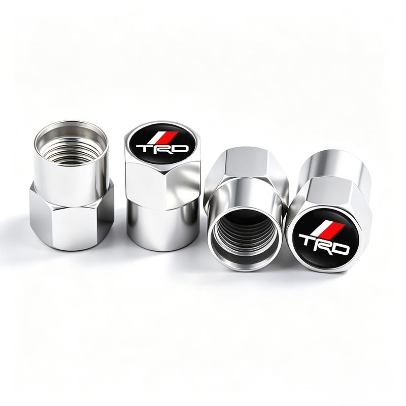 4Pcs Matt Car Wheel Tire Valve Caps for Toyota TRD RAV4 Corolla Camry Frontier Supra C-HR Tacoma PradoCorolla CHR Accessorie