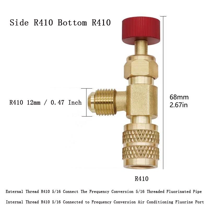 R410 - R22 Refrigeration Tool Air conditioning Safety Valve Adapter Fitting Refrigeration Charging Copper Adapter Tools For R410