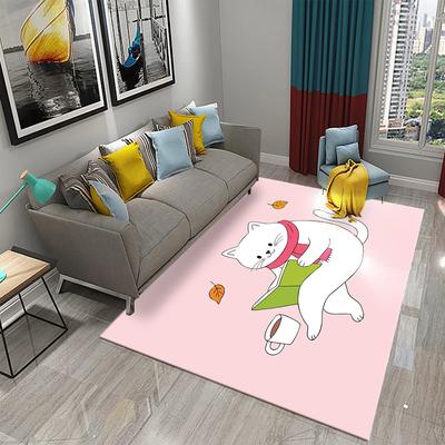 3D Cartoon Niedliche Katze Teppich für Wohnzimmer Badezimmer Kinderzimmer Dekoration Kinder Spielen Krabbeln Weich Rutschfest Bodenmatte Geschenk