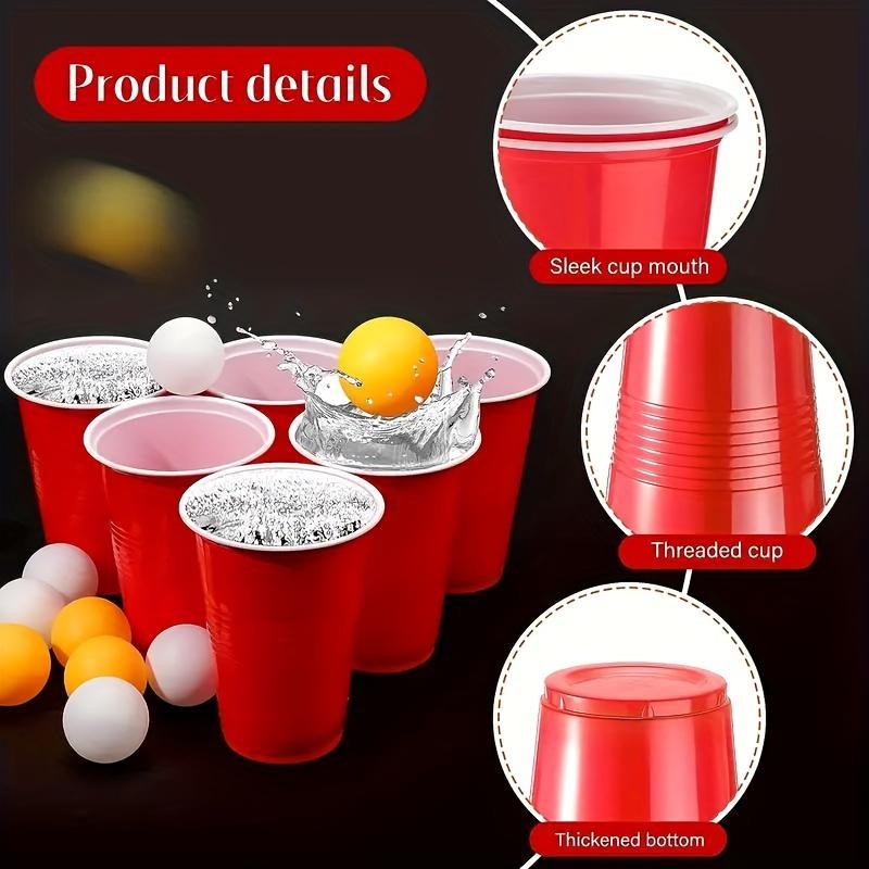 Beer Pong Game Toy Set With 12pcs Beer Mugs & 8pcs 40+ Ping Pong Balls, Outdoor Gathering Party Drinking Supplies,Christmas