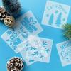 24 Stück Weihnachtsmotiv Malvorlagen Wiederverwendbar DIY Zeichenschablone für Scrapbook Wandkunst Handwerk Dekoration