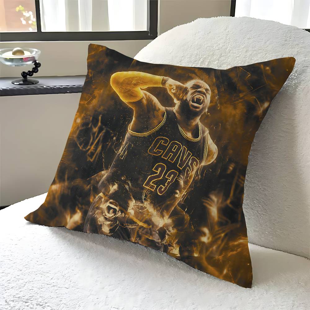 Basketball Star L-LeBron J-James Cushion Cover Decorative Pillow Sofa Home Decor Case Pillow Cases