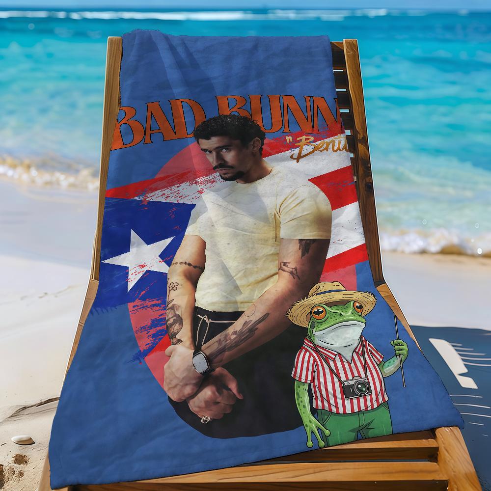 Tapis de refroidissement Singer B-Bad B-Bunny Sport Séchage Rapide Matériel de Voyage Camping Résistant au Sable Doux Léger Grande Serviette de Plage