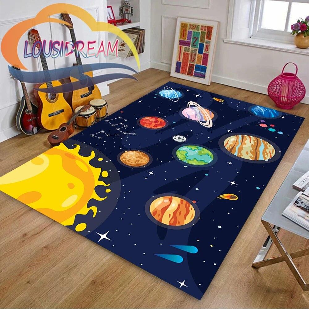 3D Pattern space universe  vector and many planets in galaxy-Popular Cushion In Europe  America Fashionable Carpet