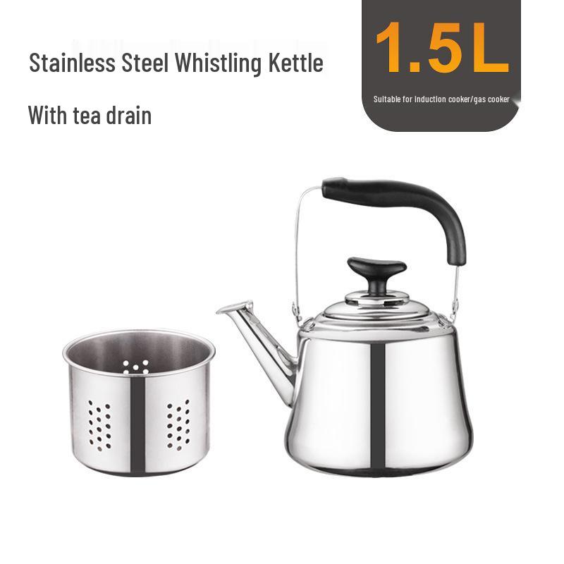 Large Capacity Stainless Steel Whistling Kettle for Induction & Gas Stoves