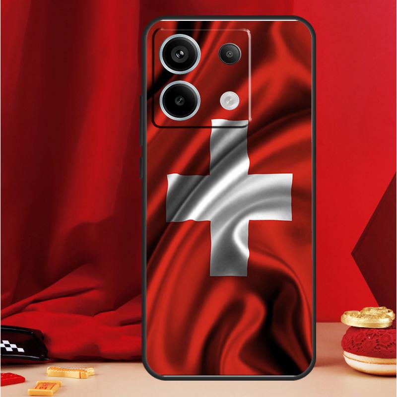 Switzerland Swiss Flag Case For Xiaomi Redmi Note 9 10 11 12 13 Pro Plus 9S 10S 11S 12S Redmi 12 10C 9C 13C Coque