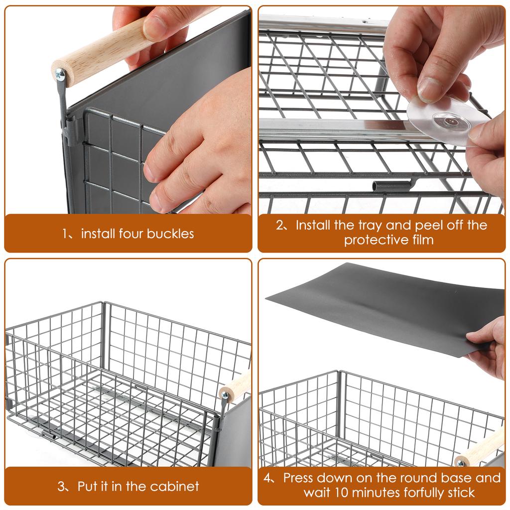 Scaffale portaoggetti da cucina Organizzatore per armadio estraibile Scaffali estraibili solidi per dispensa Scaffale porta spezie e bottiglie di condimento Multiuso