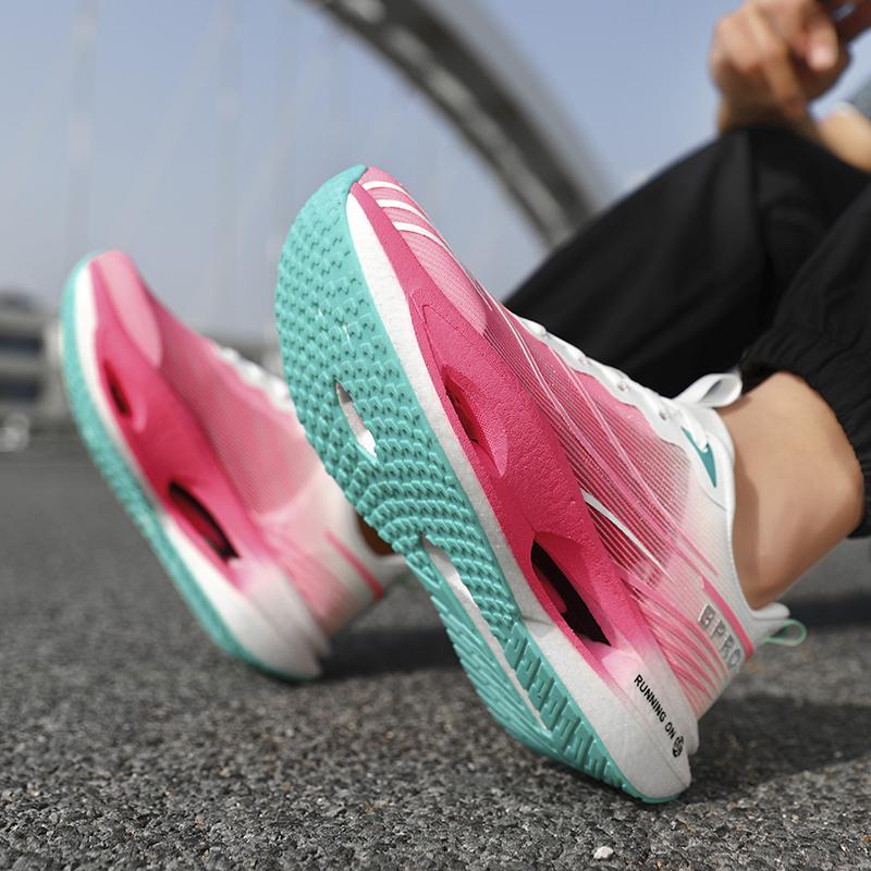 New Men'S Sneakers Thick Bottom Cushioning Running Shoes Athletic Training Carbon Plate Jogging Shoes Women'S Tennis Shoes