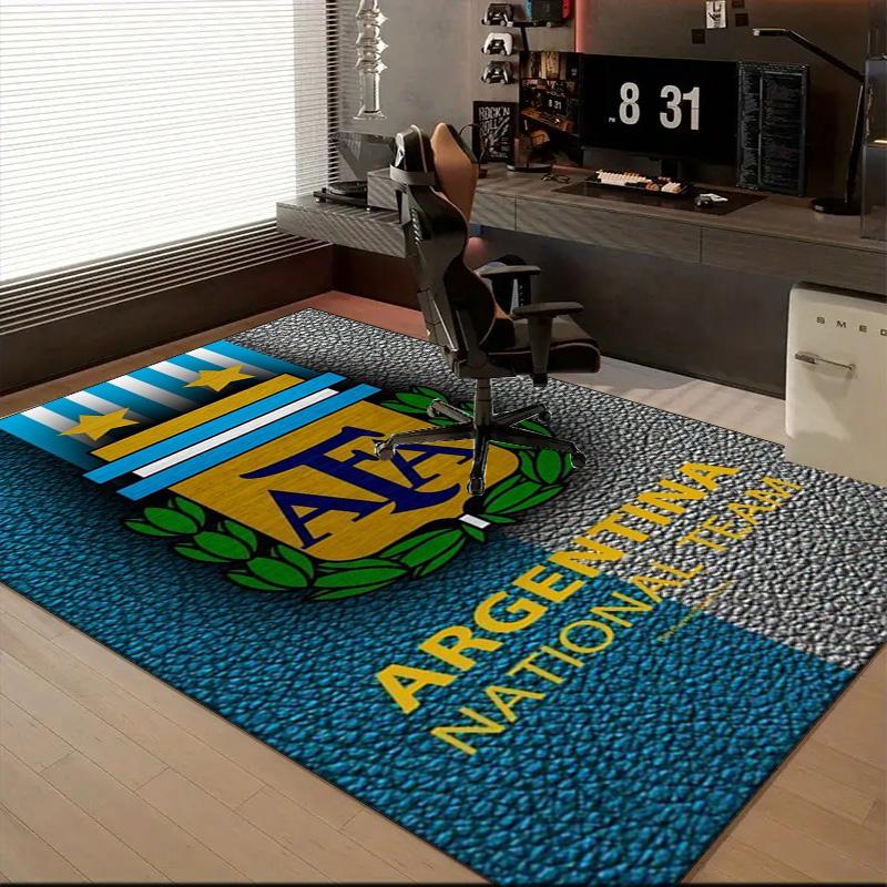 Argentina Football club Printed Office Carpet Chair Cushion  Entryway Rug, Rugs for Living Room, Bedroom Christmas gifts