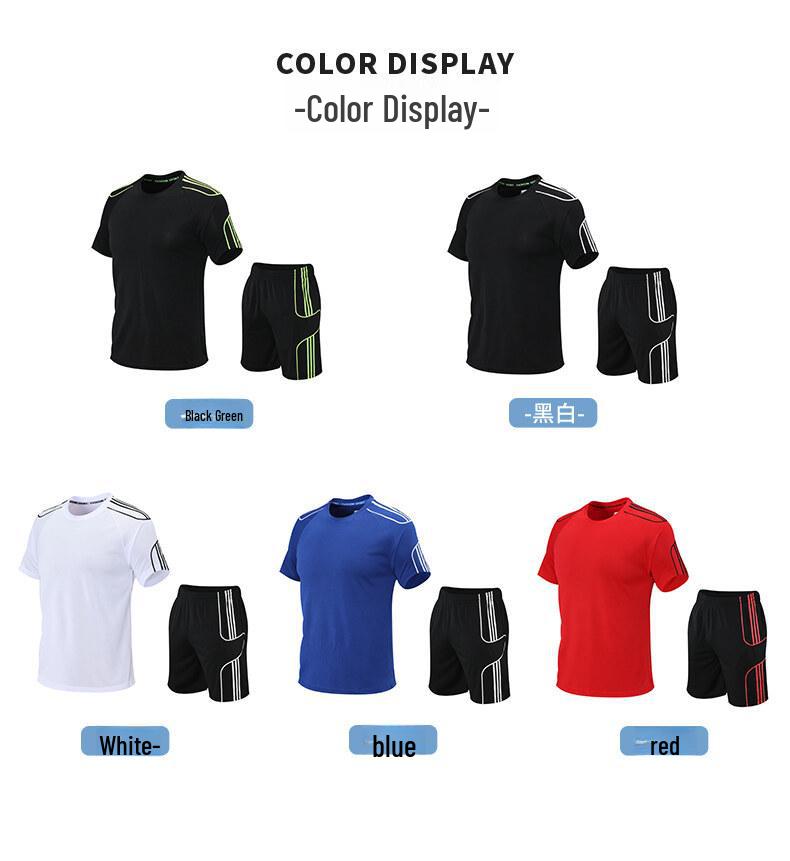 2024 Men's Summer Quick-Dry Sports Suit: Short-Sleeved Fitness & Running Wear.