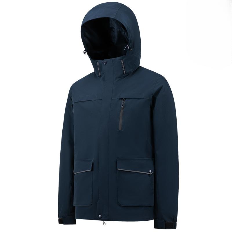 Down Jacket Couple Men's and Women's Three-in-one Down Jacket Winter Clean Surface Leisure Sports Thick Jacket