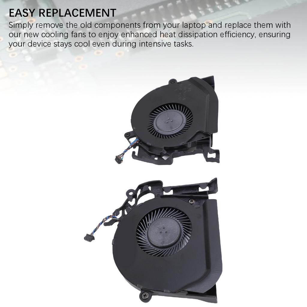 CPU and GPU Cooling Fan Replacement for Studio ZBook 15 G6 Series Laptop DC5V 0.5A Cooling Fan