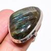 Labradorite Gemstone 925 Sterling Silver Jewelry Ring Size Adjustable KJ-265