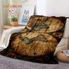 Retro Antike Seekarte Kraft Weltkarte Kompass Weiche Decke, Weiche Überwurfdecke für Zuhause Schlafzimmer Bett Sofa Abdeckung Kind