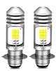 Upgraded P15D LED Headlight, PH7 Motorcycle LED Bulb, Hi/Lo Switching, Non-Polarity, DC or AC