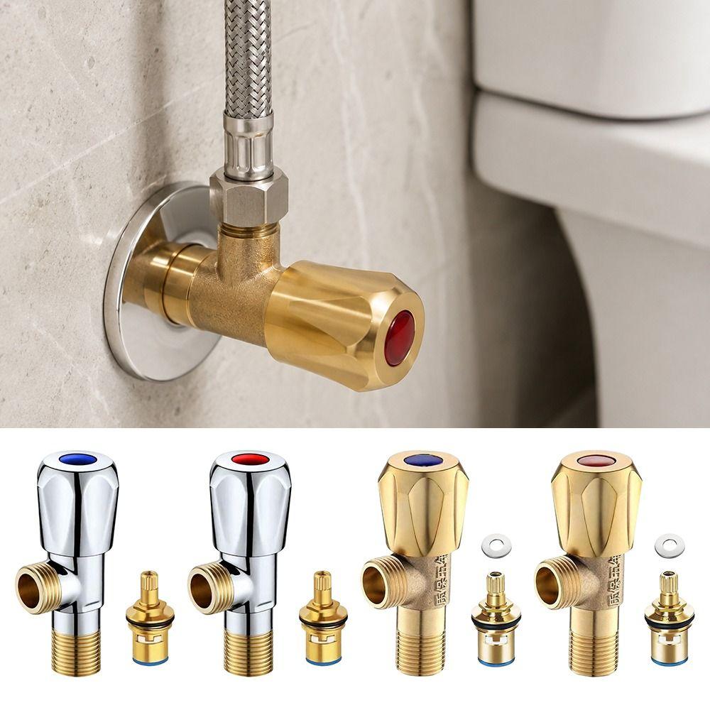 Color Coded Handle Triangle Valve Brass Water Supply Valve New Angle Valve  For Faucet