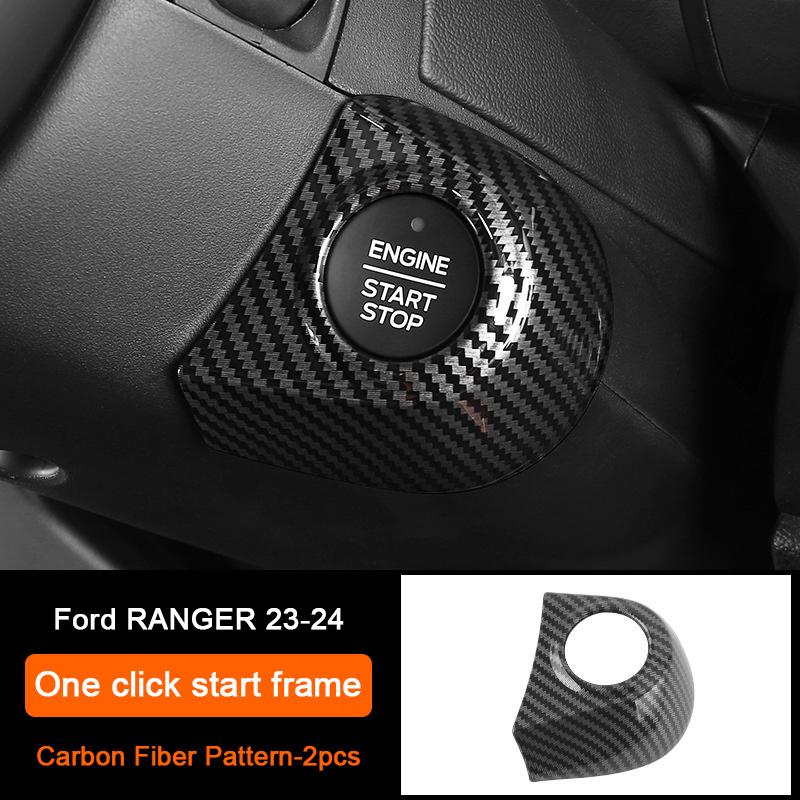 Carbon Fiber Interior Upgrade Overlay Covers For Ford Ranger Wildtrak T9 2023-2025 Rear Air Outlet Center Gear Shift Panel