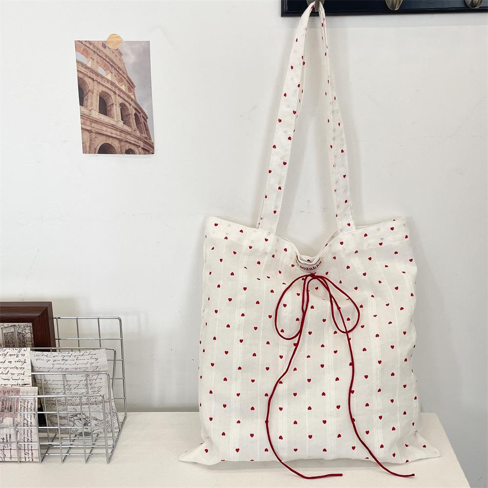 Casual Sweet Heart Women's Shoulder Bags Commute Simple Ladies Shopping Bag Summer Light Versatile Female Handbags Tote Purse