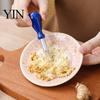 Portable Garlic Mincer Ceramic Grater Plate, Embossed Grinding Dish for Grating Manual Food Crusher Wasabi Ginger Cheese Chocolate Carrot Fruits
