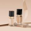 15-40Ml Empty Pump Bottle Glass Liquid Foundation Container Makeup Transparent Square Refillable Bottle Portable Pump Bottle