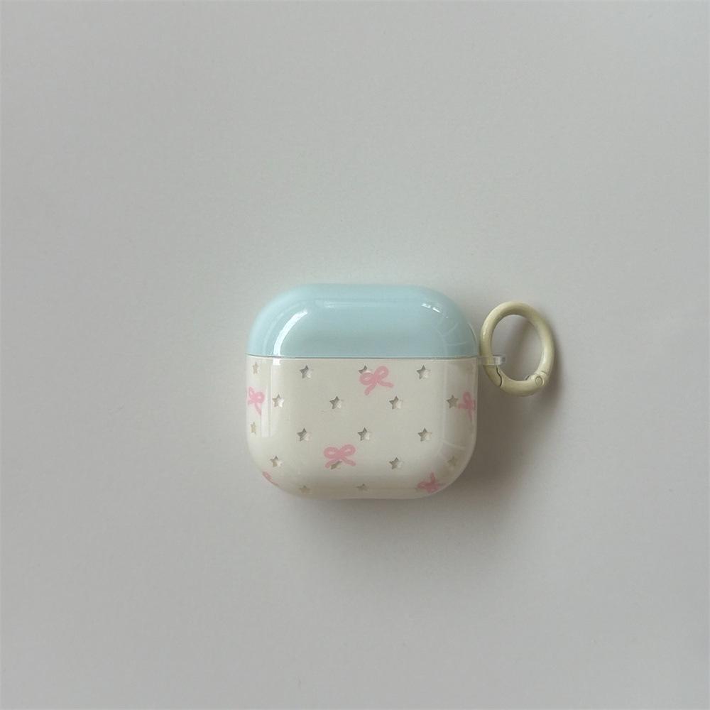 Fog powder blue star simple earphone cover for Apple AirPods 1 /1 generation matte case PRO1/PRO1 anti-drop