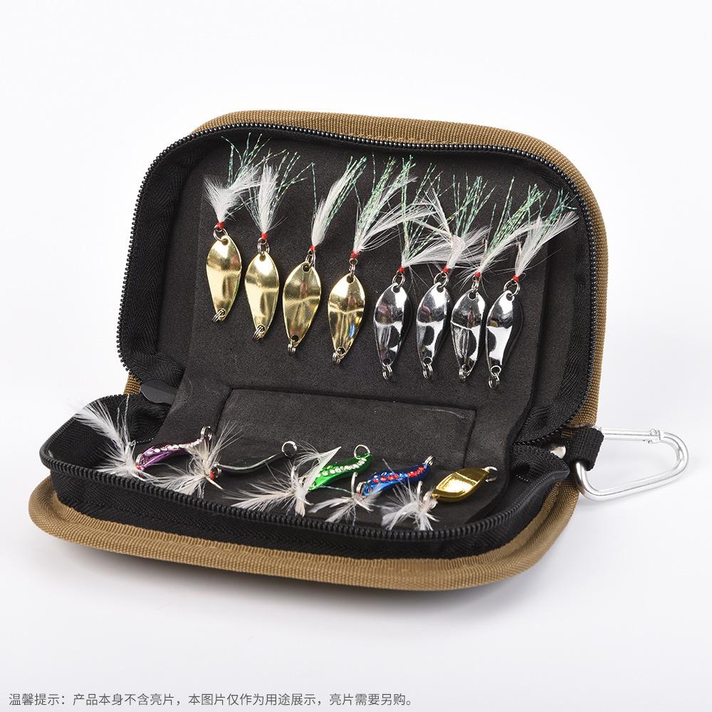 Compact Lure Organizer Pouch for Spinnerbaits, Fly Hooks, Crankbaits, VIB & Soft Plastic Worms, Tackle Storage