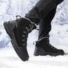 Fashion Winter Men Boots Plush warm snow boots Leather Waterproof Sneakers Climbing Hunting Shoes Lace-up Outdoor Warm Hiking Boots men