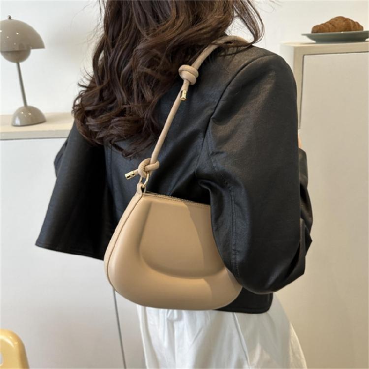 Leather Tote Bags Solid Color Handbag Armpit Bags Versatile Shoulder Bags