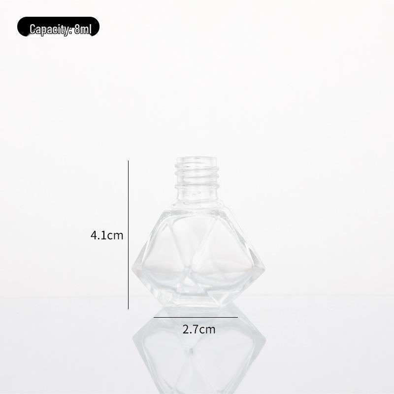 8ml Mini Colored Glass Car Perfume Diffuser Pendant - Refillable Aroma Sample Bottle
