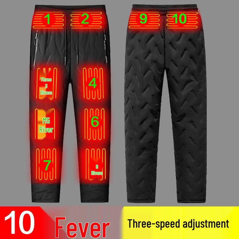 Ten Zone USB Heated Men's Winter Pants with Lambswool