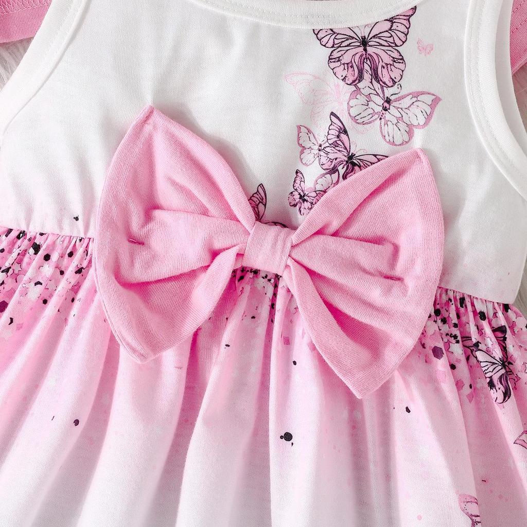 Vestiti per bambine 3M-5Y, modelli primaverili e autunnali, abito scialle, abito colorato con collo alto e giacca tinta unita, abito da bambina in due pezzi