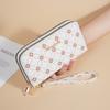 Fashion Women Wallet Faux Leather Double Zipper Large Capacity Clutch Pure Card Holder Wallet