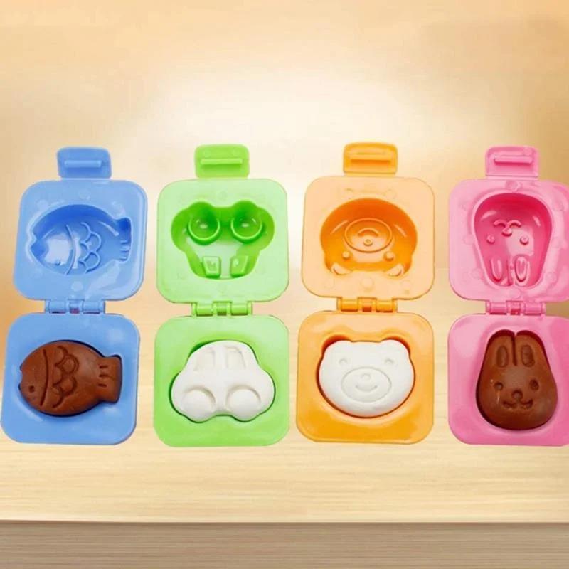 6/8pcs Cartoon DIY Boiled Egg Mold Rice Ball Mold Bento Maker Sushi Tools Random Color Kitchen Accessories Kitchen Gadgets 2