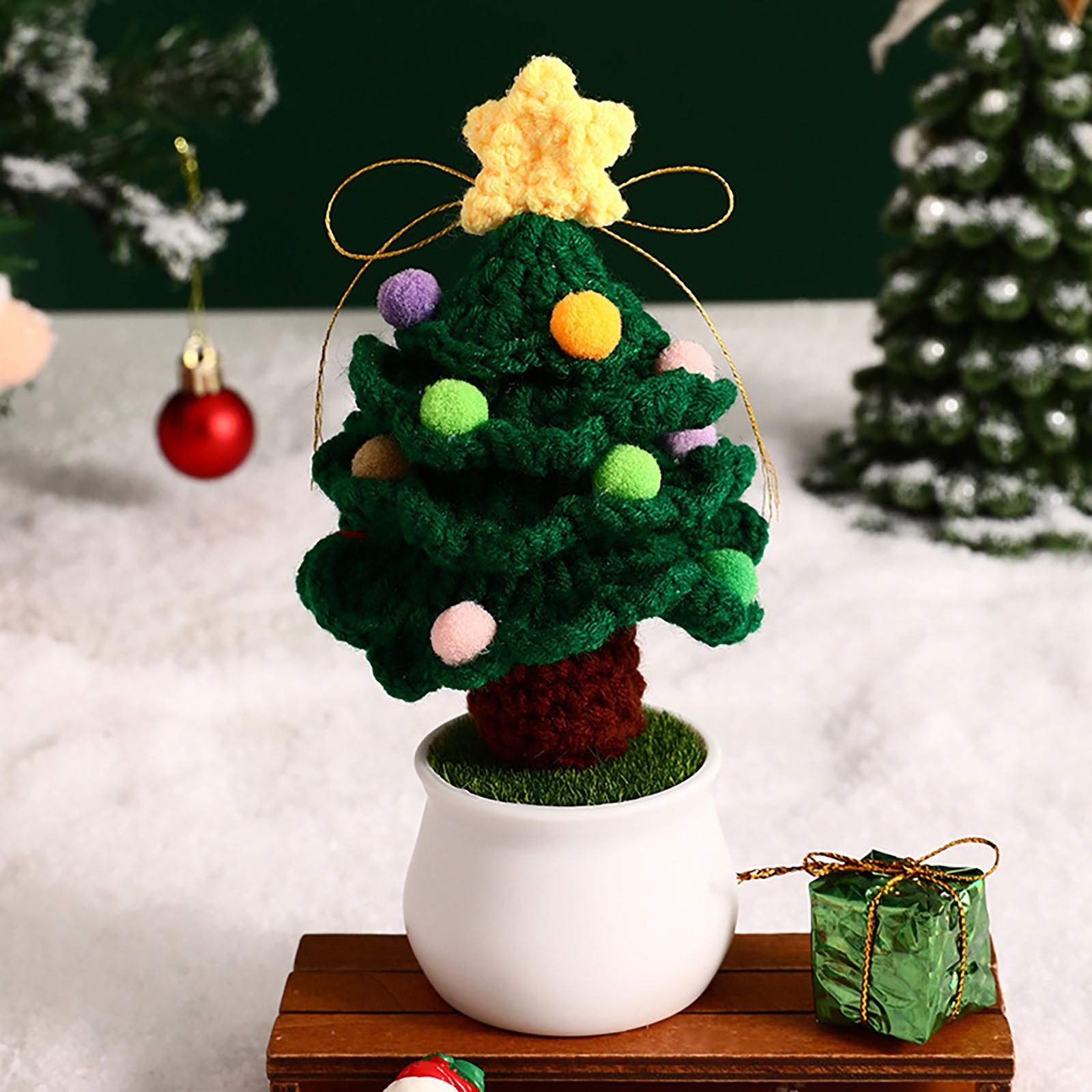 Вязаные крючком рождественские елки — фото 6