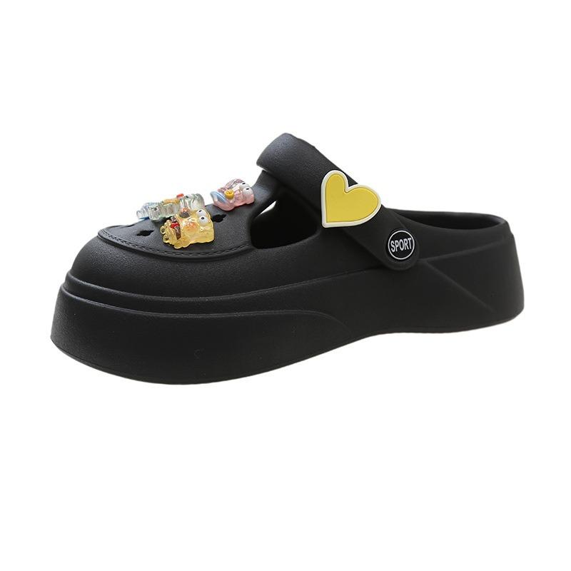Fun Cute SpongeBob SquarePants Hole Shoes Women's Platform Cartoon Bag Head Cool Slippers Non-slip Nurse Beach Shoes